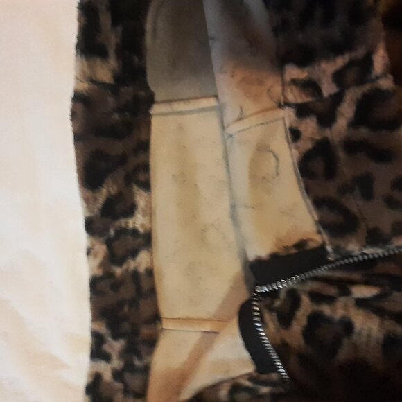 Vintage Handmade Faux Fur Leopard Print Skirt Size Small - Picture 7 of 8